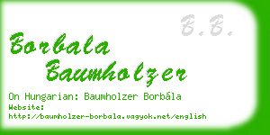 borbala baumholzer business card