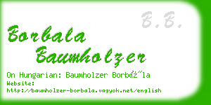 borbala baumholzer business card